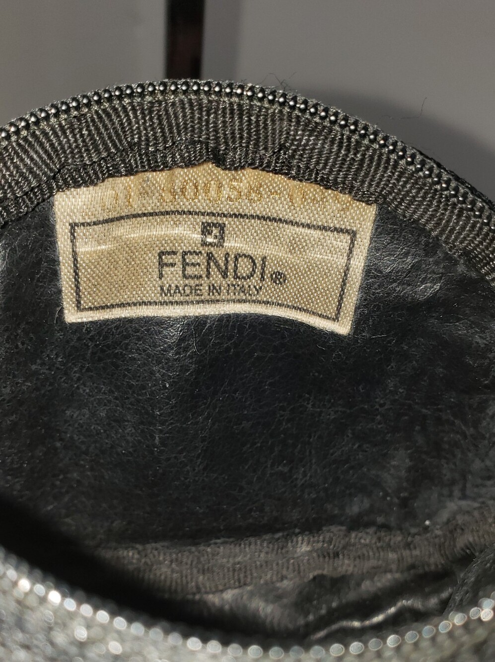 Fendi Vintage Pequin Pattern Oval Coin Pouch Keychain - Picture 6 of 9